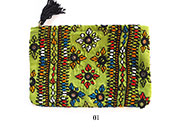 インド刺繍古布ポーチ